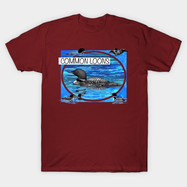 Common Loons T-Shirt by Zodiart